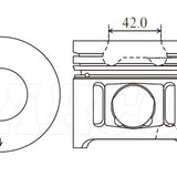 Piston & Pin Set TOYOTA 1HDFTE 6DP2024-1.00 - Nason