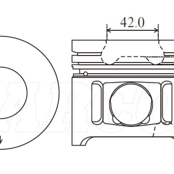Piston & Pin Set TOYOTA 1HDFTE 6DP2024-1.00 - NASON