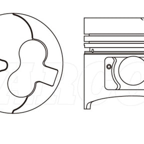 Piston & Pin Set NISSAN TD42 28MM PIN 6DP2056-STD - NASON