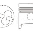 Piston & Pin Set TOYOTA 2H EARLY 102MM LONG 6DP2062-STD - NASON