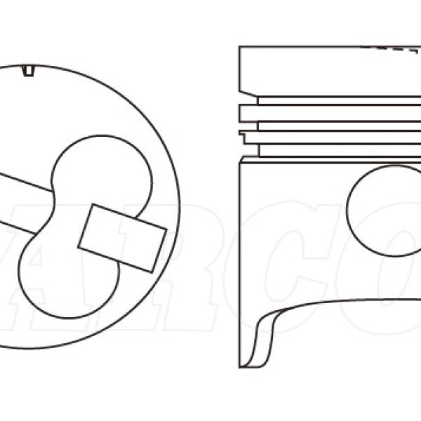 Piston & Pin Set TOYOTA 2H EARLY 102MM LONG 6DP2062-STD - NASON