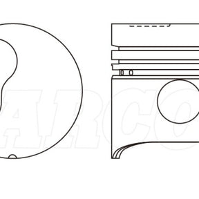Piston & Pin Set TOYOTA 2H LATE 90MM LONG 6DP2063-0.50 - NASON