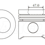 Piston & Pin Set TOYOTA 12HT 6DP2067-0.50 - Nason