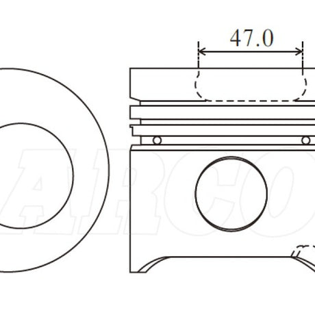 Piston & Pin Set TOYOTA 12HT 6DP2067-1.00 - Nason