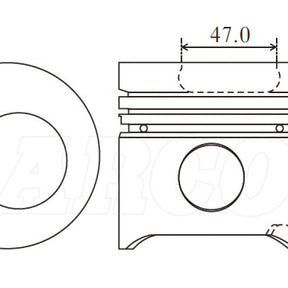 Piston & Pin Set TOYOTA 12HT 6DP2067-STD - NASON