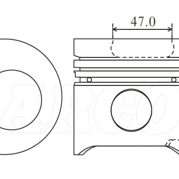 Piston & Pin Set TOYOTA 12HT 6DP2067-STD - NASON