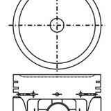 Piston & Pin Set NISSAN L24 L26 DISH TOP 6P1305-0.50 - Nason
