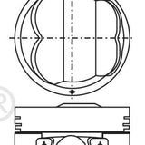 Piston & Pin Set NISSAN RB30E 6P1345-0.50 - Nason