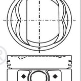 Piston & Pin Set NISSAN RB30E TURBO 6P1346-STD - Nason