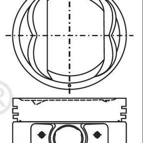 Piston & Pin Set NISSAN RB30E TURBO 6P1346-STD - NASON