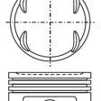 Piston & Pin Set HUYNDAI G6DB 6P1374-1.00 - NASON