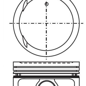 Piston & Pin Set TOYOTA 1FZFE LATE DOHC 12V 6P1393-1.00 - NASON