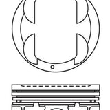 Piston & Pin Set HYUNDAI 6GBA WITH VALVE RELIEF 6P1436-0.50 - Nason