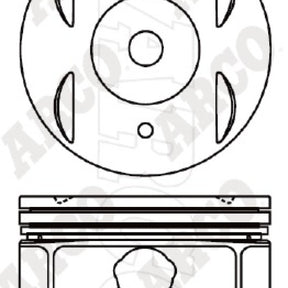 Piston & Pin Set MITSUBISHI 6G75 SOHC 24V MIVEC 6P1510-0.50 - NASON