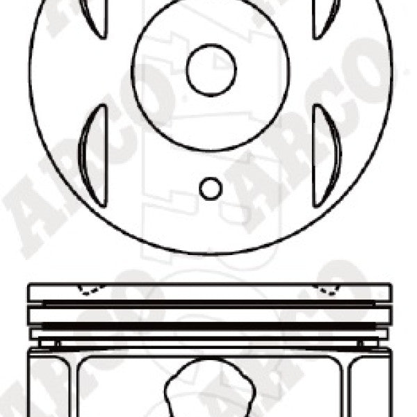 Piston & Pin Set MITSUBISHI 6G75 SOHC 24V MIVEC 6P1510-STD - NASON