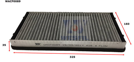 Cabin Filter RCA392MS Fits Porsche WACF0089 - Wesfil | Universal Auto Spares