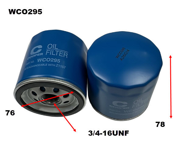 Oil Filter Z1157 Audi/VW WCO295 - Cooper