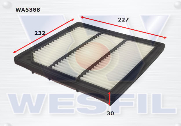 Air Filter A1933 Fits Fiat WA5388 - Wesfil | Universal Auto Spares