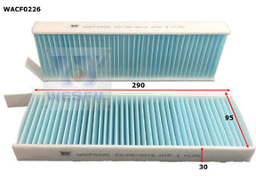 Cabin Filter RCA341C Fits Citroen/Peugeot WACF0226 - Wesfil