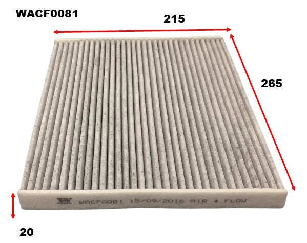 Cabin Filter RCA281P Fits Alfa/Fiat WACF0081 - Wesfil | Universal Auto Spares