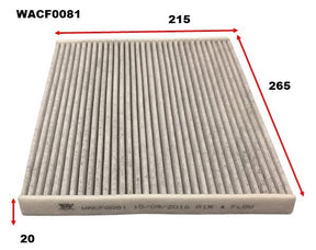 Cabin Filter RCA281P Fits Alfa/Fiat WACF0081 - Wesfil