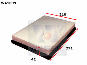 Air Filter A1545 Fits Jeep WA1099 - Wesfil