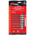 7 Piece 3/8” 100mm SAE Ball End Hex Bits Socket Set - PKTool | Universal Auto Spares