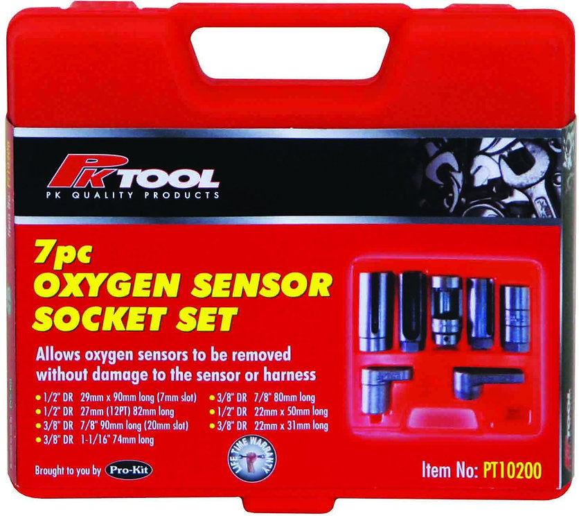 7 Piece Oxygen Sensor Sockets - PKTool | Universal Auto Spares