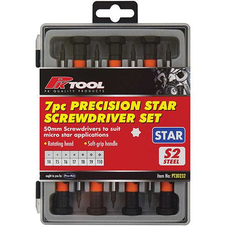 7 Piece Star Precision Screwdriver Set - PKTool | Universal Auto Spares