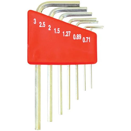 7 Pieces CR-V Metric Micro Hex Key Set - PKTool | Universal Auto Spares