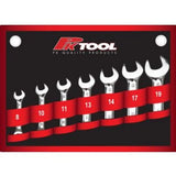 7 Pieces Metric Ultra Short CR-V Ratchet Combination Spanner - PKTool