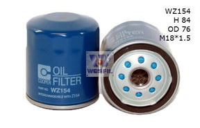 Oil Filter Z154 Fits Daewoo/Nissan/Toyota WZ154 - Wesfil