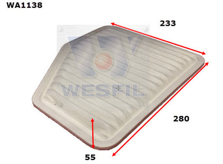 Air Filter A1778 Fits Lexus WA1138 - Wesfil | Universal Auto Spares