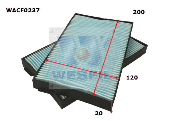 Cabin Filter RCA336P Fits LDV WACF0237 - Wesfil | Universal Auto Spares