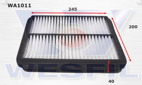 Air Filter A1365 Fits Daewoo WA1011 - Wesfil