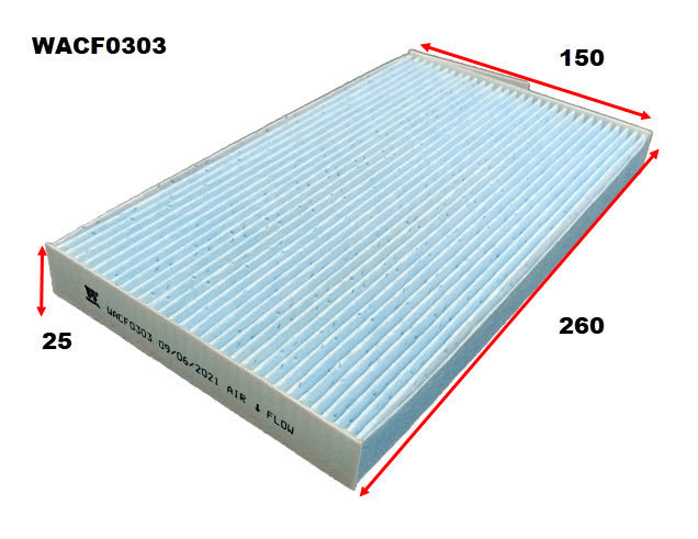 Cabin Filter RCA416P Fits Nissan WACF0303 - Wesfil | Universal Auto Spares