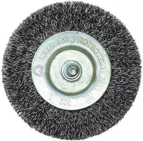 75mm (3”) Flat Wire Wheel Brush With 1/4” Drill Adaptor Shaft - PKTool