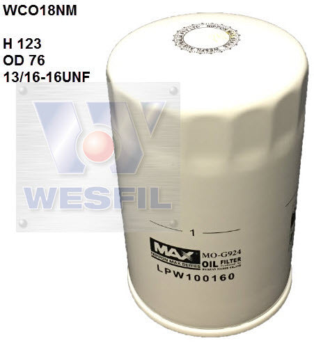 Oil Filter Z689 Fits Rover/MG WCO18NM - Wesfil | Universal Auto Spares