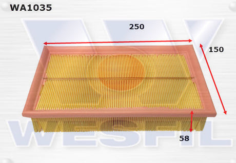 Air Filter A1511 Fits Ford WA1035 - Wesfil | Universal Auto Spares