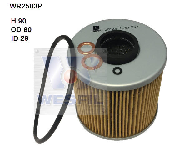 Oil Filter R2583P Fits BMW WR2583P - Wesfil | Universal Auto Spares