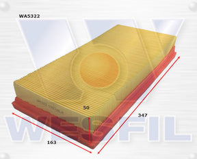Air Filter A1959 Fits Landrover WA5322 - Wesfil