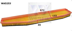 Air Filter A1882 Fits BMW WA5253 - Wesfil