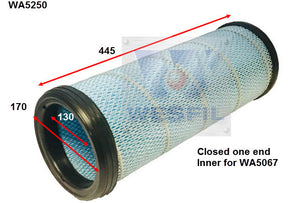 Inner Air Filter HDA5971 Fits Isuzu WA5250 - Wesfil