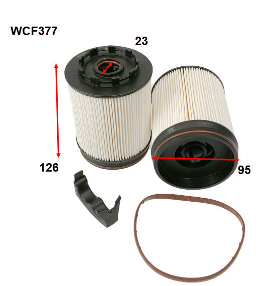 Diesel Fuel Filter R2880P Fits Ford WCF377 - Wesfil