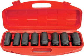 8 Piece 1/2” Dr Metric 12pt Axle Nut Socket Set - PKTools