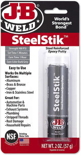 Steel Stik Steel Reinforced Epoxy Putty Stick 57g - J-B Weld | Universal Auto Spares