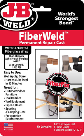 Fiber Weld Permanent Repair Cast 5cm * 91cm Fiberglass Wrap - J-B Weld