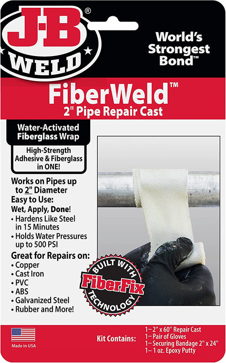 Fiber Weld 2" Pipe Repair Cast Fiberglass Pipe Repair Cast 5cm * 152cm - J-B Weld | Universal Auto Spares