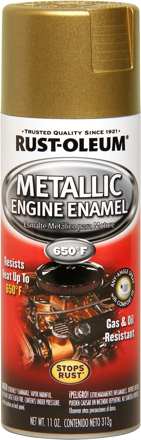 Engine Enamel Metallic Gold 650°F Spray Paint 312g - Rust-Oleum | Universal Auto Spares