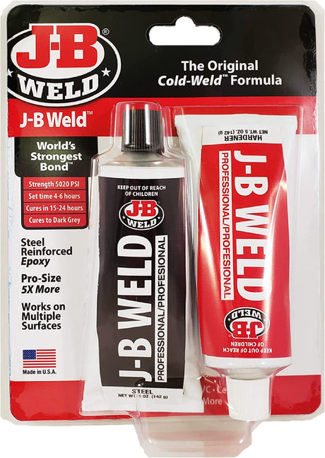 Professional Size Steel Reinforced Epoxy Repairs To Metal 283.6g - J-B Weld | Universal Auto Spares